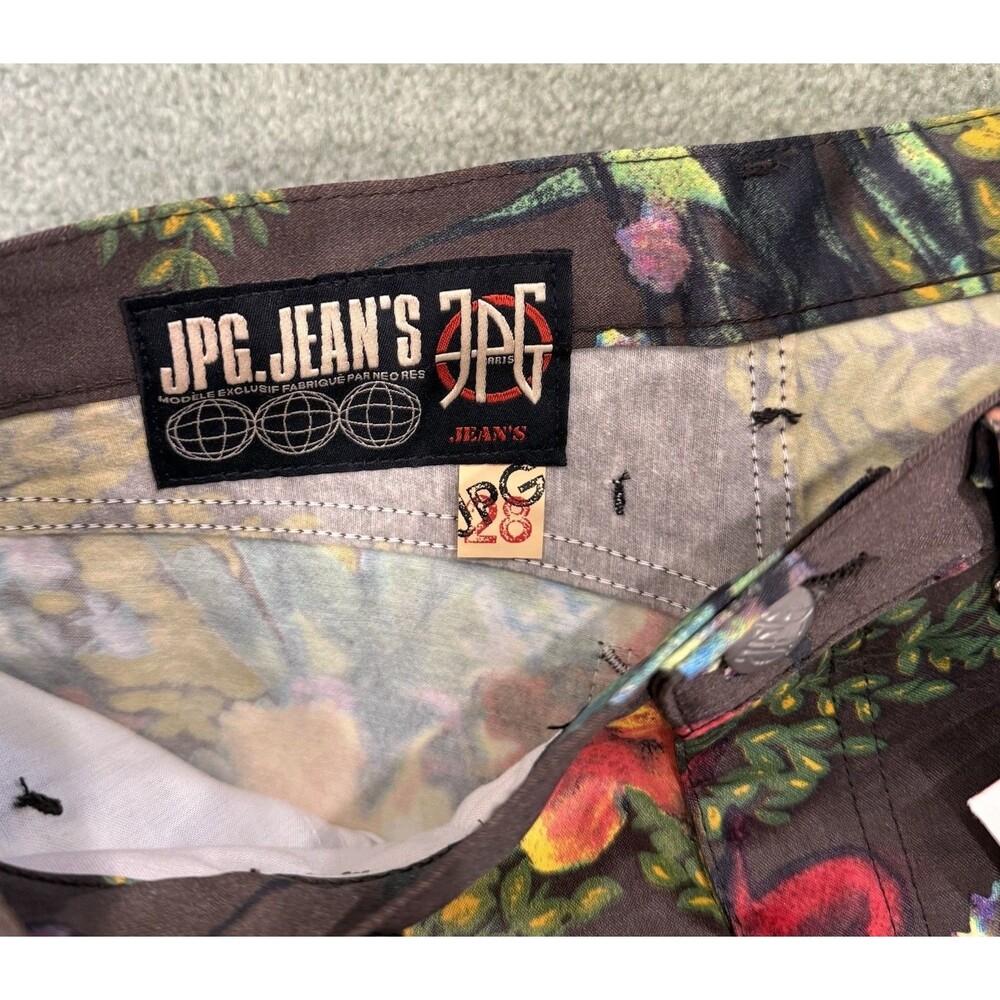 90s Jean Paul Gaultier JPG JEAN'S Satin Brown Floral Pants RARE NEW WITH TAG 28 - Picture 6 of 16